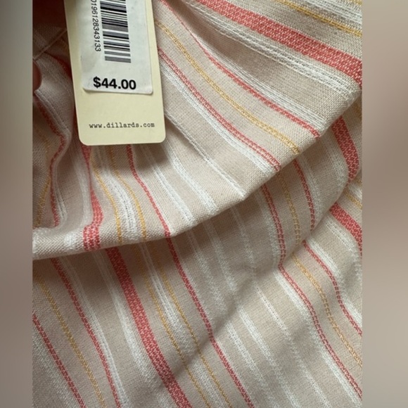 ✅Copper Key Little Girls Striped Dress with Faux Tie on Shoulder - Picture 4 of 5